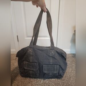 Stylish Blue Striped Thirty-One Purse